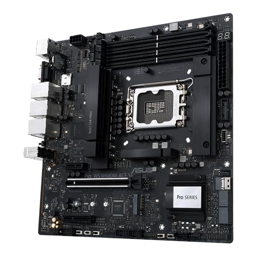 Pro WS W680M-ACE SE Intel LGA 1700 mATX BMC AST2600 Workstation scheda madre, PCIe 5.0x16, DDR5, memoria ECC, 2xIntel 2.5 Gb LAN,2xPCIe 4.0 M.2,USB 3.2 Gen 2x2 pannello frontale, SlimSAS, - Scheda madre - Immagine 2