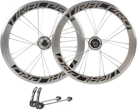16inch 349 Folding Bike Wheelset 20inch 406 451 BMX Disc Brake Wheel Set 7 8 9 10 11 Speed Cassette Aluminum Alloy Front Rear Wheel 100 * 9mm/135 * 10mm QR 72 ClicksSilver,451
