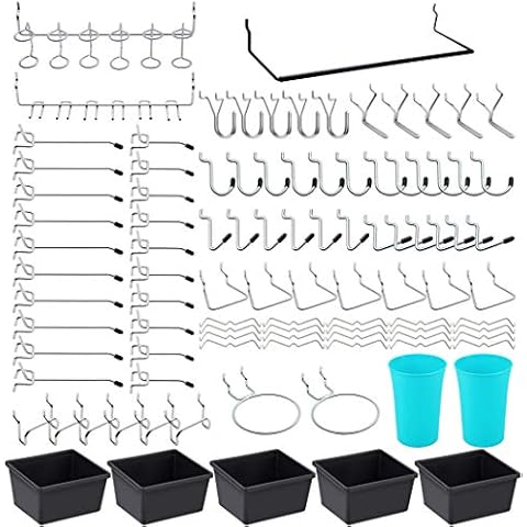 Pegboard Hooks, Peg Board Bins, Peg Locks, for Organizing Various Tools, 167 Pieces Cover