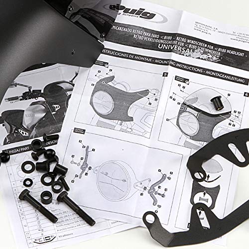 Amazon | Puig 9554F RETRO FAIRING [ DARK SMOKE ] 180mm 汎用