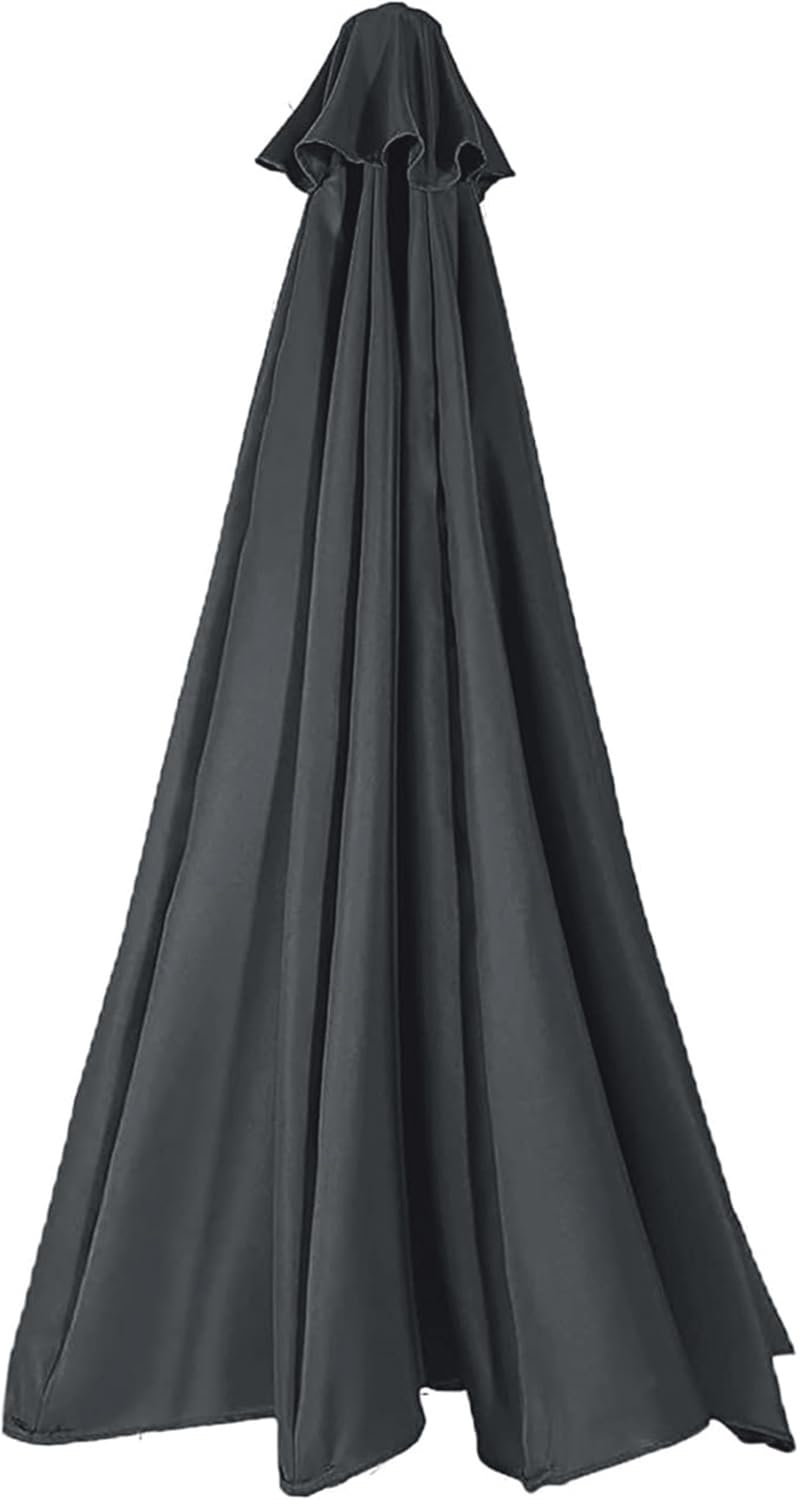 Rechange Toile De Parasol Jardin 6/8 Baleines 2.7/3.0/3.30/2.8/3.5m Housse Pour D'extérieur Auvent Terrasse Tissu Polyester Remplacement Cour Plage Protection Imperméable(Gris Foncé,8 Ribs 3.5m