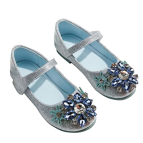 Baby Girls' Princess Crystal Shoes Comfortable Soft Soled Little Girl Single Shoes Kids Girl Wedding Dress Shoes