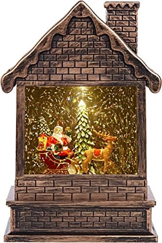 Snow Globes Christmas with Music,Christmas Snow Globe with Santa Claus Projection, Revolving Snow Globes Lantern 6-Hour Timer,Snow Globes for Kids,Musical Snow Globe for Kids or Snow Globes for Girls