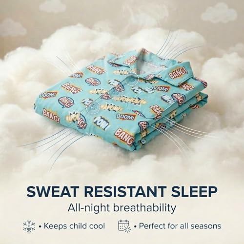 Image of The Mom Store Kids Cotton Night Suit for Boys and Girls | Breathable Night Dress for Kids Boys and Girls | Printed Nightsuit Pajama Set | Comfortable All-Season Sleepwear for Daily Use | Combo Set