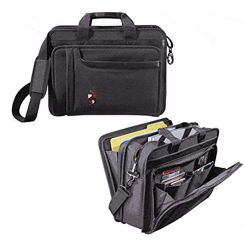 Greekgear Beta Theta Pi Crest - Shield Briefcase Attache Black2
