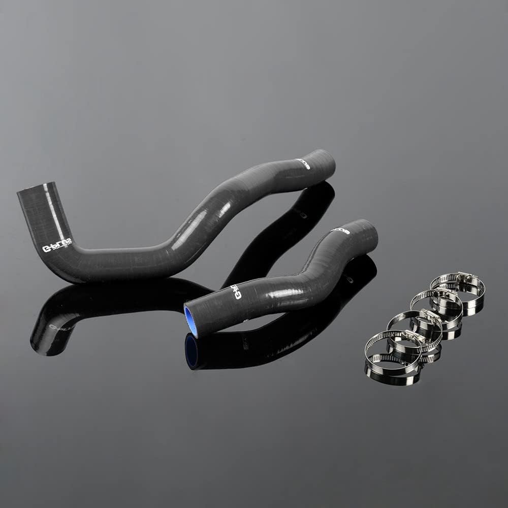 G-PLUS Silicone Radiator Hose Tube Kit Clamps Compatible With 1992-2000 Toyota Supra JZA80 NA NON Turbo 2JZ-GE Black