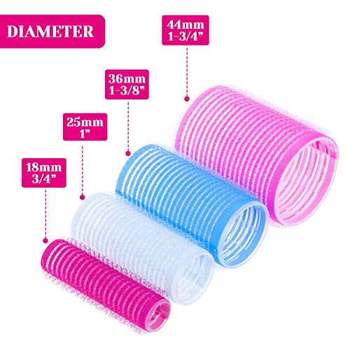 image for Rollers for Hair, Anezus 60 Pcs Hair Rollers Self Grip Set Includes 48