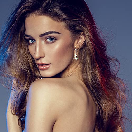 Christmas Earrings Christmas Tree Earrings for Women Dangle Drop S925 Sterling Silver Leverback Holiday X Mas Jewelry2