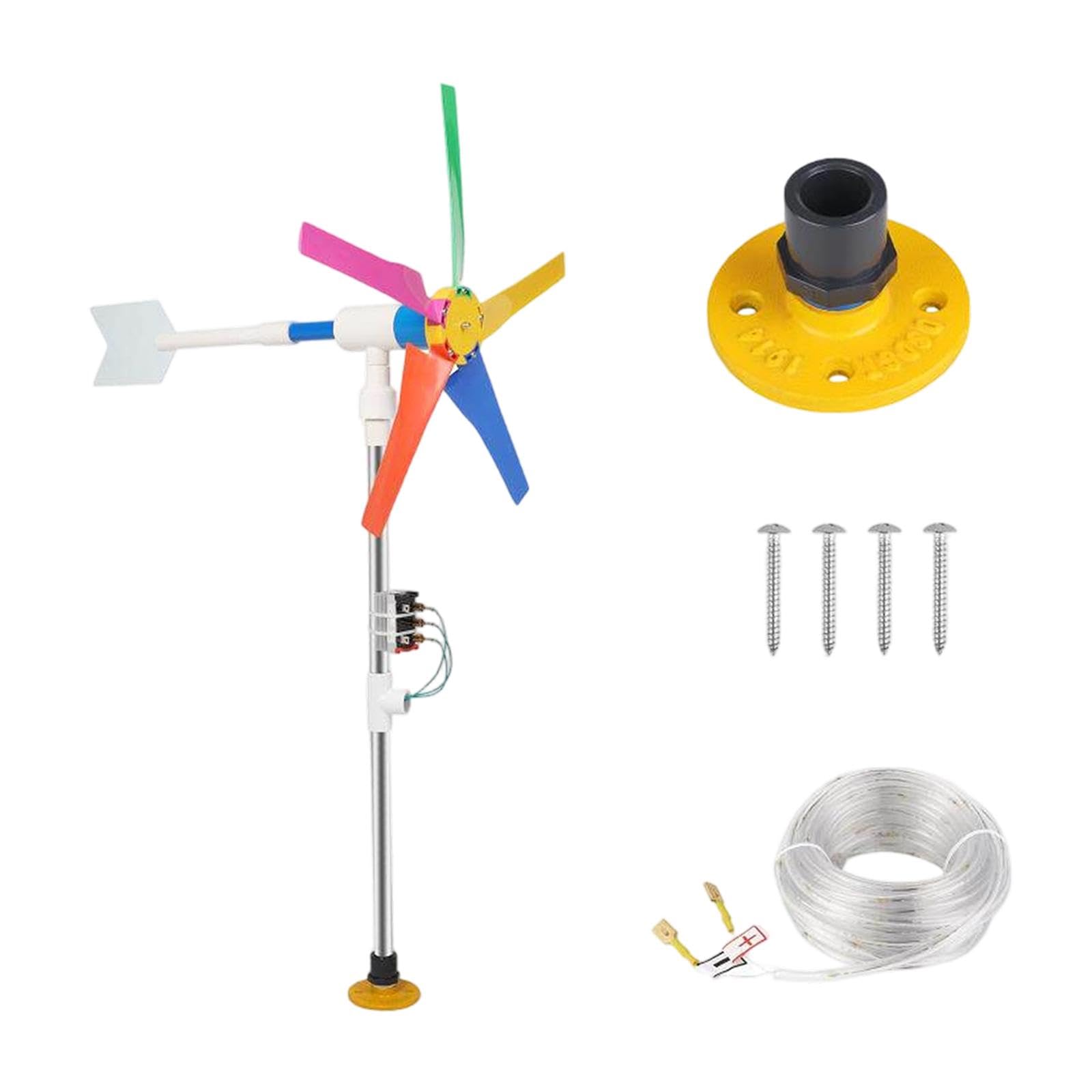 Petite éolienne à monter soi-même pour illuminer votre jardin avec une lumière colorée magique