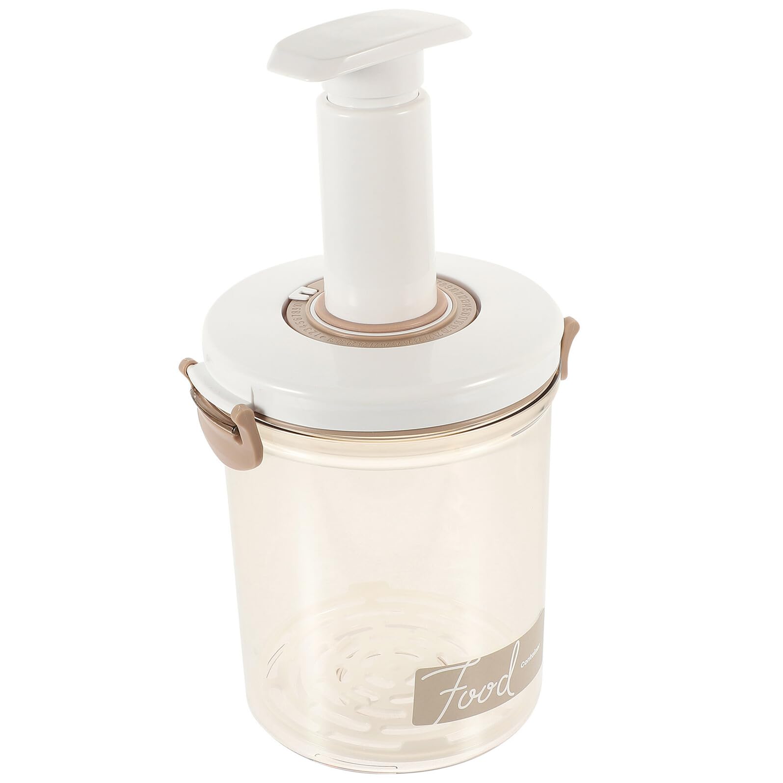 Barattolo Sottovuoto Manuale 1, 45 in Plastico Beige