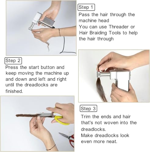 Machine à tresser portable 6 têtes interchangeables pour extensions dreadlocks DIY