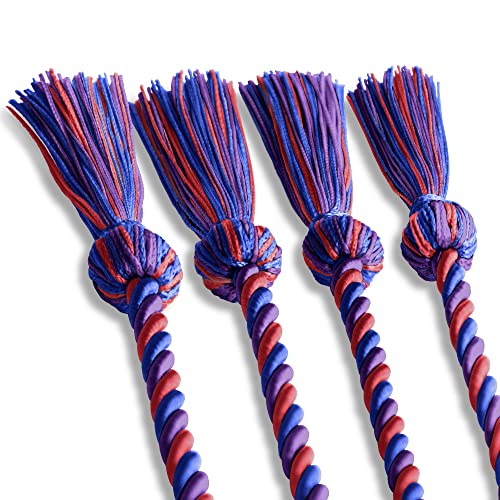 Image of Endea Graduation Double Honor Cord Three-Color (Royal Blue /Purple /Red)