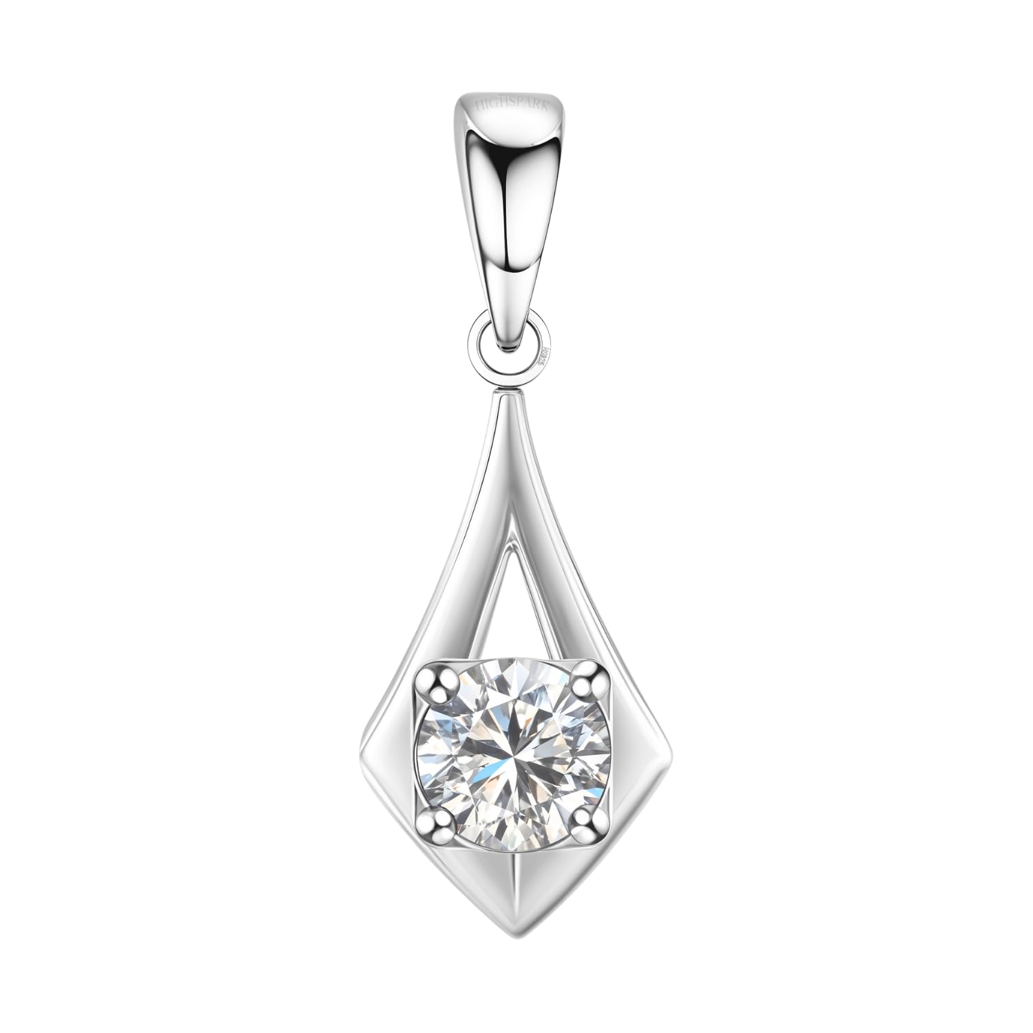 925 Silver Stunning Solitaire Pendant | 92.5 Sterling Silver and Diamond like Brilliance Sparkling Zirconia | Lovely Gift - Stunning-image-28