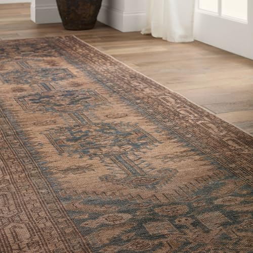 Tapete corredor estampado Boho 3x8 poliéster lavable miniatura 4