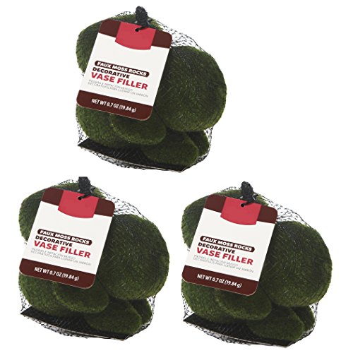 Hosley Set of 3 Bags of Moss Balls Vase Filler 0.7 Ounce Each