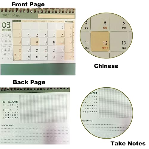 Calendario-Scrivania-2024-Calendario-da-Tavolo-2023-2024-Verde-Calendario-Tavolo-Mensile-Da-Luglio-2023-Dicembre-2024-Doppio-Filo-Legante-Calendario-Da-Parete-2024-con-PlannerTaskCinese