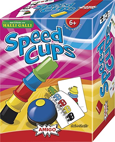 AMIGO 03780 - Speed Cups, Geschicklichkeitsspiel, 2 bis 4 Spieler, Blau,...