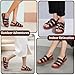 Women's Fashion Sandals - Comfortable Flat Summer Sandal Shoes with Cushioned Footbed, Adjustable Straps, Non-Slip Sole, Elegant Buckle Design, Perfect for Casual, Travel, and Beachwear Buckle Size 9 - Black
