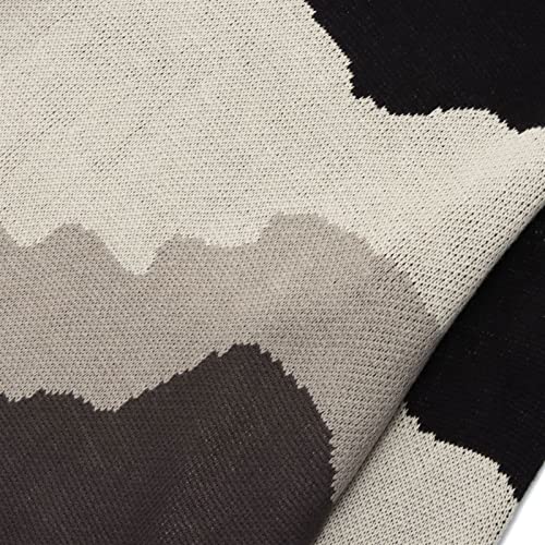 (Wool) Sweater Japanese Style Sweater Mens, Winter Long Sleeve Crewneck Couple Loose Pullover Top Knitwear Sweater(Brown,L)3