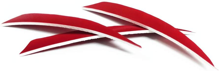 Archery Fletchings Real Turkey Shield Feathers 4 inch Full Length 50 Pack Glued Right Wing for Arrows DIY