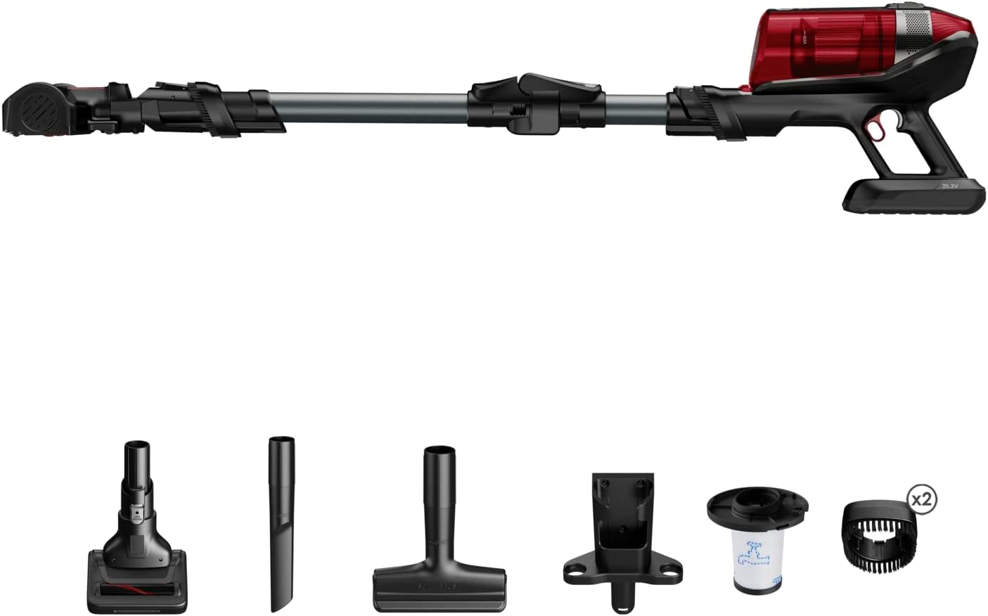 Rowenta RH98A8 X-Force 12.60 Animal Care, Aspirapolvere Senza Fili, 150 Air Watt, 45 min di Autonomia, Tecnologia Flex, Display di Controllo, Rosso Grigio Rowenta RH98A8 X-Force 12.60 Animal Care, Aspirapolvere Senza Fili, 150 Air Watt, 45 min di Autonomia, Tecnologia Flex, Display di Controllo, Rosso Grigio