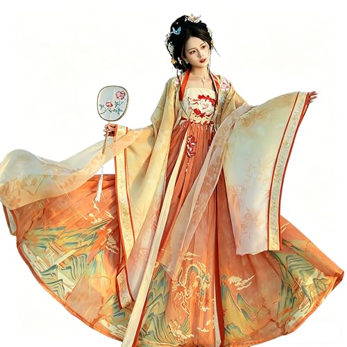 Robe Chinoise Tang : Ensemble Jupe Dégradée Brodée