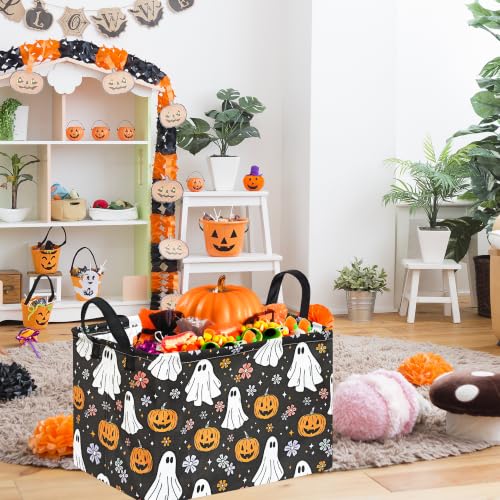 Image of Halloween Shelf Nursery Storage Basket Laundry Hamper Storage Box and Bins for Kids Home Toys Clothes with Handles