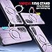 Compatible with Samsung Galaxy S24 Plus/S25 Plus S24+ S25+ 5G Phone Case and Screen Protector Magnetic Ring Holder 360° Stand Wireless Charging S24Plus 24S + S 24 24+ S25Plus Cover for Purple