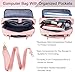 MATEIN 17 Inch Laptop Bag, Large Waterproof Laptop Carrying Case with Adjustable Handle, Cute Pink Briefcase Shoulder Messenger Bag Professional Work Computer Bag for Women Office College Travel, Pink