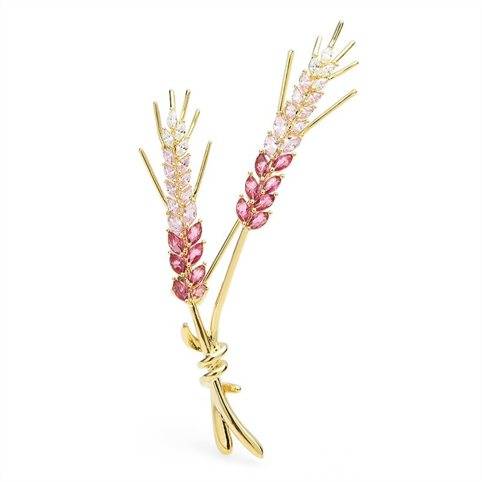 WXKAGF Femmes Broches Dames Accessoires De Mode Dames Élégant Cristal Blé Broche Blé Forme Fête Banquet Broche Broche