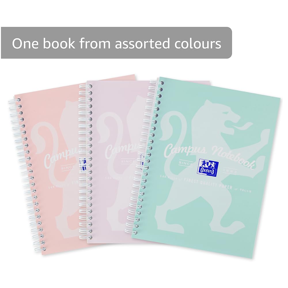 Amazon.com : Oxford Campus A5 Notebook, Wirebound, 8 mm