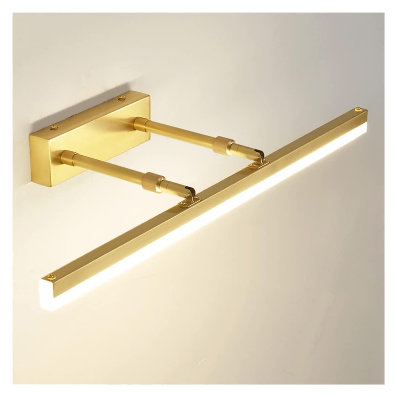OZBMA LED Mirror Front Lamp Linear Wall Light Adjustable Vanity Sconce for Entrance Corridor Study Bath Washroom Dresser Lighting Fixtures(70cm/27.5inch) (size_name 70cm/27.5inch)