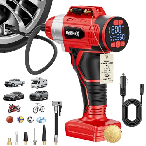 Image of 2X Faster 160PSI Tire Inflator Compatible with Milwaukee 18V Battery