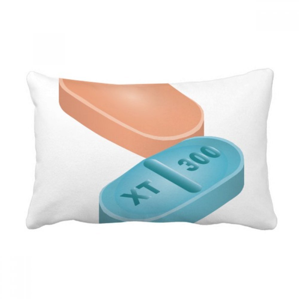 Coussin lombaire pilule multicolore de 16x24 pouces pour canapé