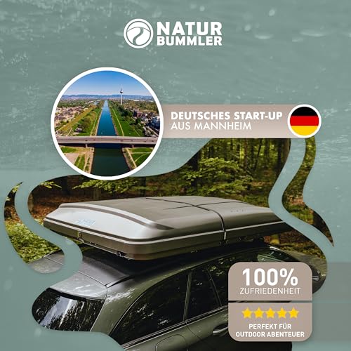 Naturbummler® Abschließbarer Spanngurt [4 m] – sicherer Zurrgurt mit eingearbeitetem Stahlseil, Schloss & Schlüssel – Robustes Befestigungsband für Dachbox, Dachzelt, Motorrad & Fahrrad (Schwarz)