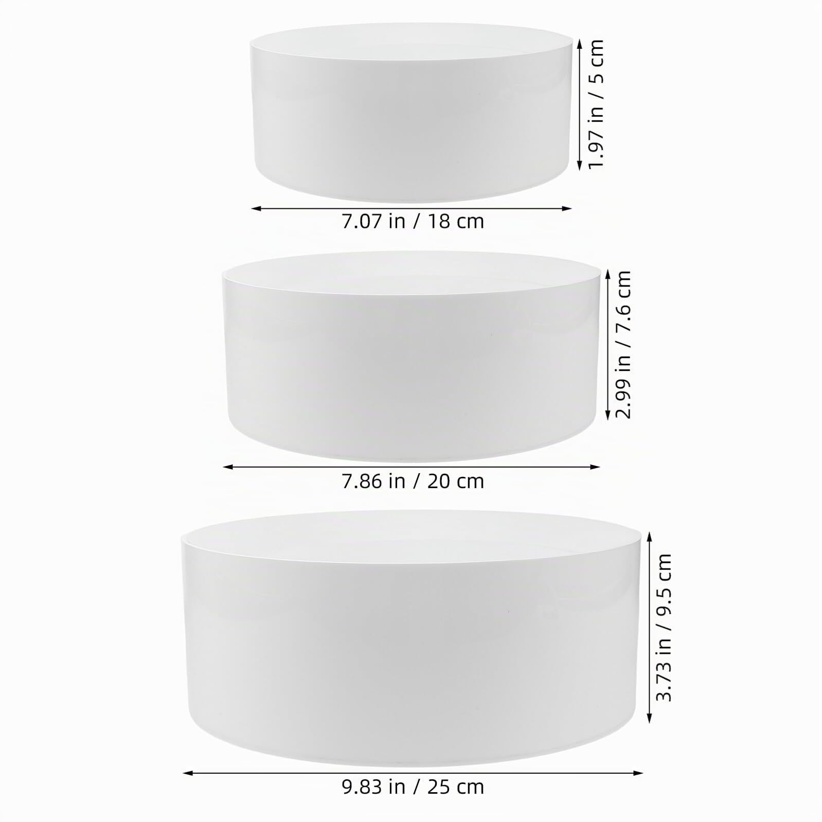 Lot De 3 Présentoirs Cylindriques En Acrylique Transparent Supports À Gâteaux Sur Socle Pour Desserts Cupcakes Cosmétiques Parfums Buffet Et Présentation De Collections