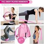 Home Pilates Essentials Kit for Women, Equipment Set with 9 Inch Yoga Ball,Figure 8 Resistance Band,Pilates Bands & Accessories, Ring and Ball Set for Beginners Home Workouts