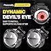 Devil Eyes Light for Cars – LED Dynamic Demon Eye Headlights, Universal DIY Customizable 12V Remote-Controlled Color-Changing Devil Eyes for Automotive Modifications (Lens type-2PCS)