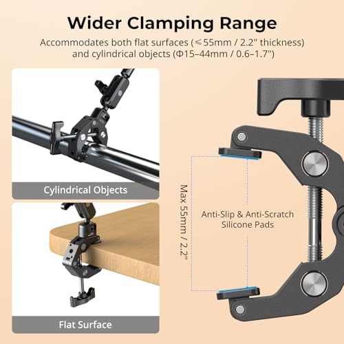 Image of SMALLRIG Desktop Clamp Magic Arm Kit for MagSafe for iPhone, 55cm / 21.6 inch | Two-Stage Adjustable Flexible Arm with Secure Grip for Smartphone, Webcam, Action Cameras - 5626