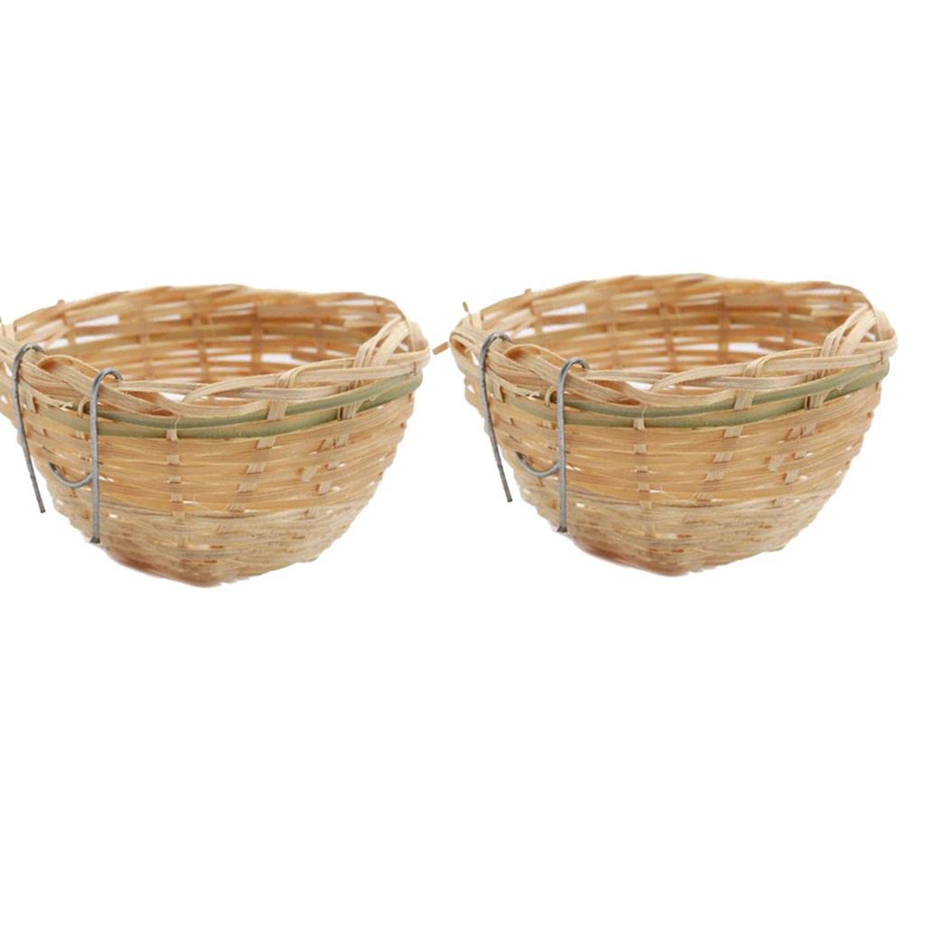 2Pcs Bamboo Woven Canary Nest Bird Breeding Hatching Cage Parrot Rest CaveHome & Garden|Yard, Garden & Outdoor Living|Bird & Wildlife Accessories|Birdhouses-image-15