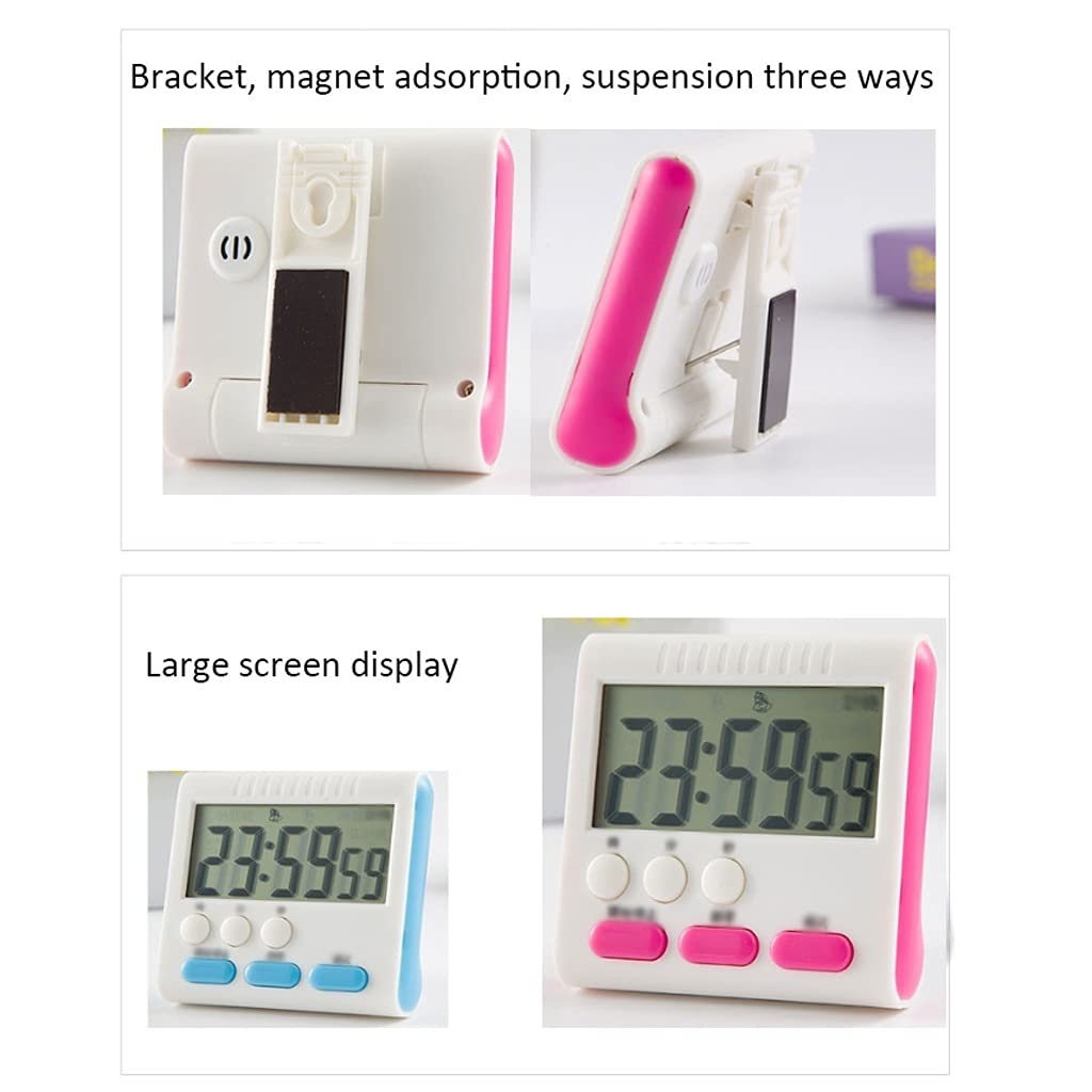 Kleine digitale afteltimer - keukenwekker, kookwekker | Countdown- en stopwatchtimer, draagbare digitale timer met groot display voor koken, sporten, studeren en lesgeven