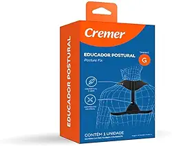 EDUCADOR POSTURAL COSTAS TAM G PRETO CREMER CX/24