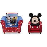 Vista 1 de Delta Children Silla tapizada, Disney Mickey Mouse y silla tapizada para niños, madera, Mickey Mouse de Disney