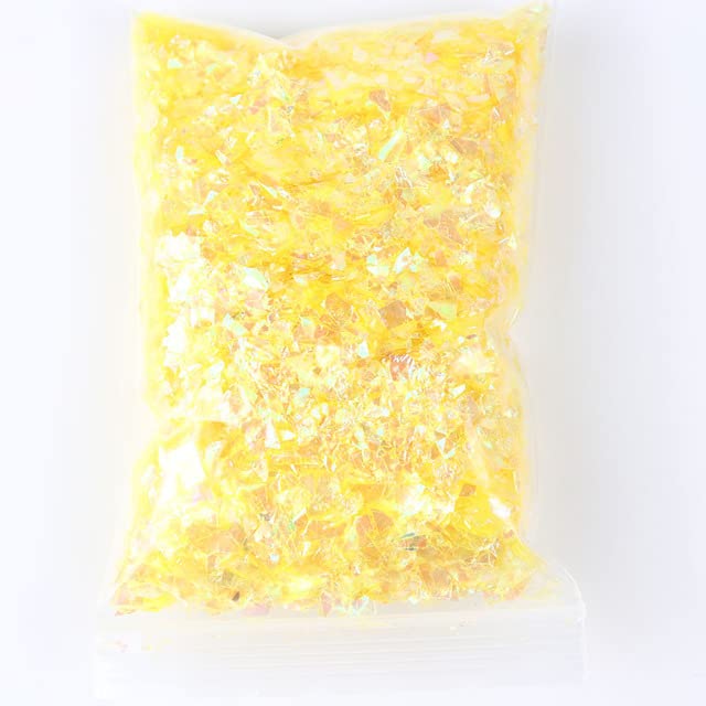 500g Conchiglia Mista Olografica Carta Chunky Nail Glitter Paillettes Fiocchi Scintillanti Fette Manicure Corpo Occhio Viso Glitter-Cina,giallo,500g