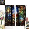 Amazon.com: Colorful Stained Glass Curtains, Vintage Stained Glass ...