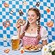 ALEGRE Streudeko Oktoberfest Deko Konfetti Holz, 50 Stück Edelweiss Bier Dirndl Brezel Lederhose Oktoberfest Tischdeko, Bayrische Deko Confetti für Bier Deko, Bier Oktoberfeste Thema Party Dekoration