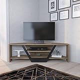 Centre de divertissement de stockage : avec une étagère en maille supplémentaire au milieu de votre meuble TV, vous pouvez également organiser vos DVD, Xbox, Playstation, livres, télécommandes, composants AV ou autres médias sur ce meuble TV