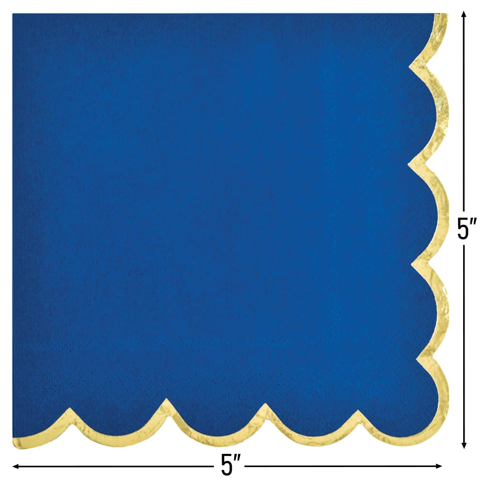 2-lagige Getränke-Papierservietten mit gewelltem Rand, 12,7 x 12,7 cm, 16 Stück, Premium-Qualität und saugfähige Servietten, perfekt für Partys und Themenveranstaltungen