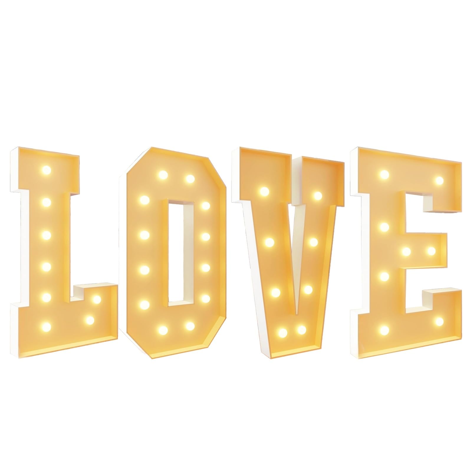 Duże neonowe dekoracje z literami "Love", zasilane bateriami, idealne na zaręczyny, jubileusz, urodziny i walentynki (120 cm)