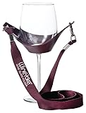 Franmara Wine Glass Holder Yoke Necklace with Adjustable Support Strap (Burgundy)